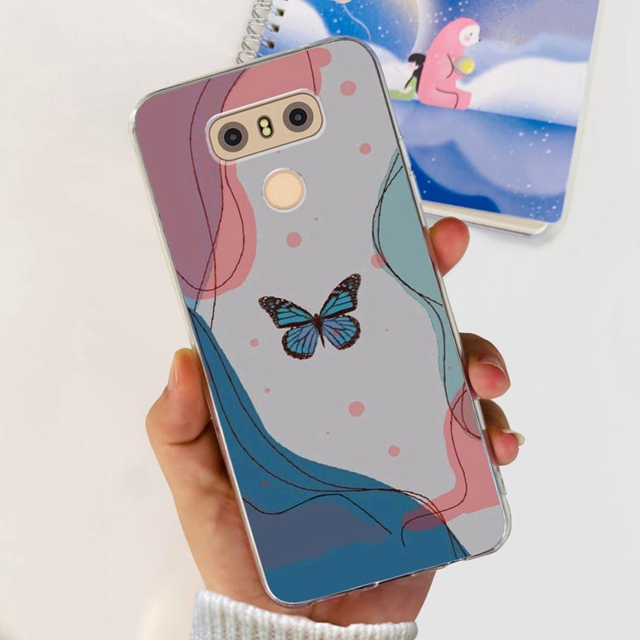 Case For LG Q6 Plus H870 H871 G600L G600K G600S Cute Flower Cat Pattern Soft Silicone TPU Phone Cases For LG G6 G 6 G6plus