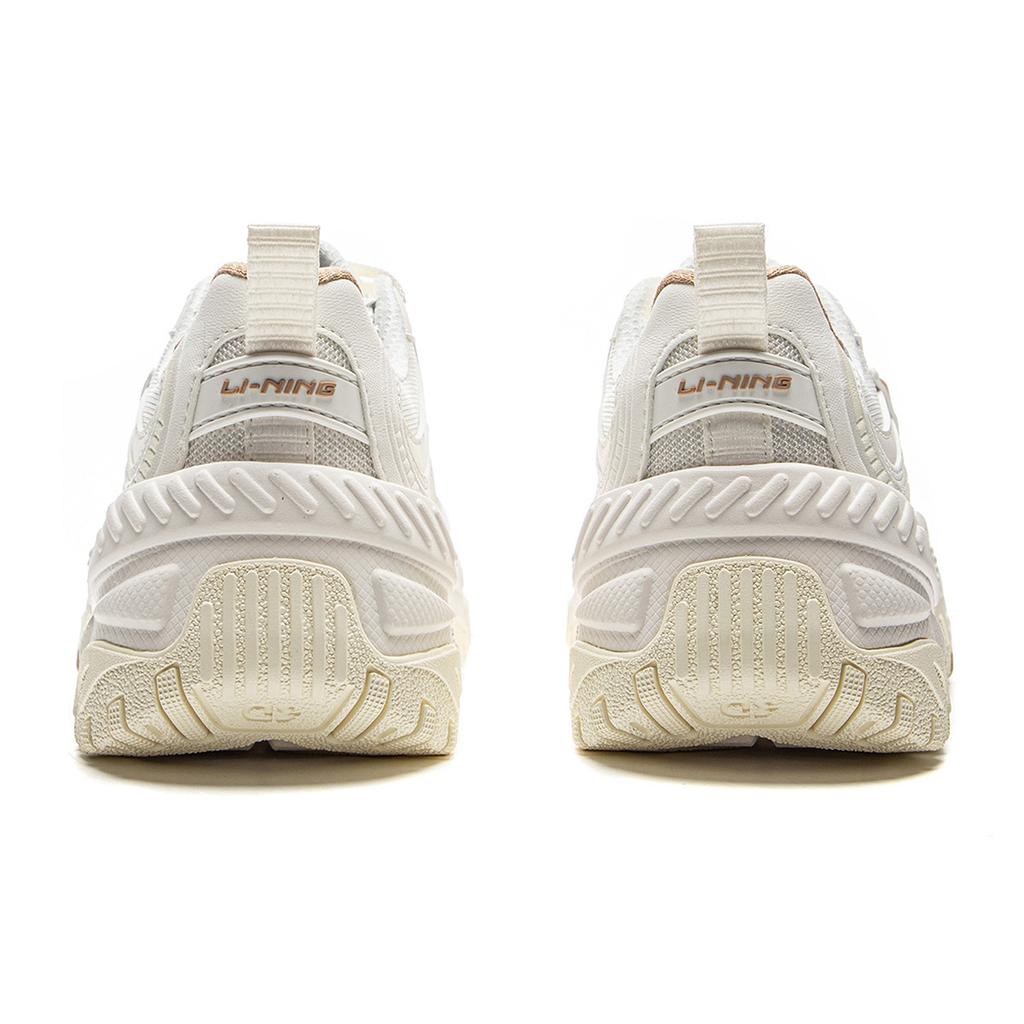 Li-Ning Classic Fashion Versatile Retro Comfortable Non-Slip Wear-Resistant Breathable Low-Top Casual Shoes Women Sneaker White AGCV128-1