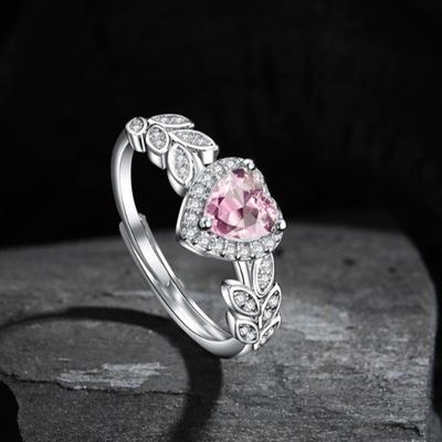 New 925 Silver Ring Heart 5A Zircon for Women Wedding Jewelry Engagement Charm Party Fashion Gift Top Quality Ring