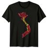 Mappa del Vietnam Punto di Riferimento Viaggio T-shirt da Uomo Maglietta da Donna Grafica Top Unisex