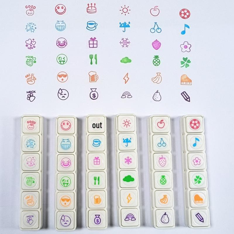 Creative Cartoon 6-in-1 Photosensitive Stamp for Kids