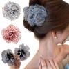 Non-Slip Shark Hair Clip Floral Mesh Large Hair Grab Clip Tulle Flower Hair Clip  Hair Accessories