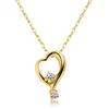 Sears Heart Necklace In 10K Yellow Gold with Diamonds Women's 0.01ct (sp51-0003-yg)