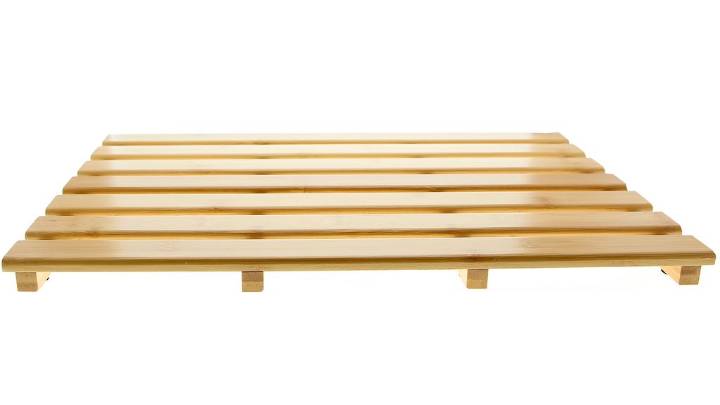 BAMBUS BADEZIMMERMATTE HOLZTEPPICH PLATTFORM 53x 35,5x 2,5cm
