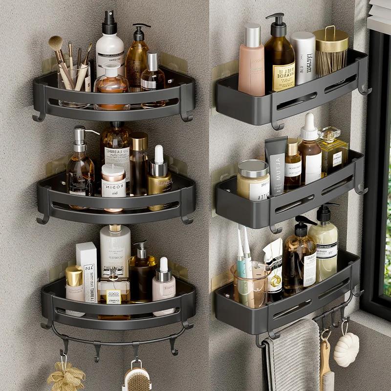 Xiaomi Bathroom Corner Storage Shelve Space Aluminum Toilet Bath Corner Rack Wall Mounted Shower Shelf for Bathroom Accessories450000