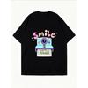 Crewneck T Shirt White Smile Camera It S Friday Graphic Print Casual Wear For Women And Girls Summer Outfit Streetwear Fashion Trendy Top