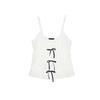 Summer New Product Women's Clothes Ins Style Laminated Decoration Cute Contrast Color Bowknot Decoration Sling Tops 3666112