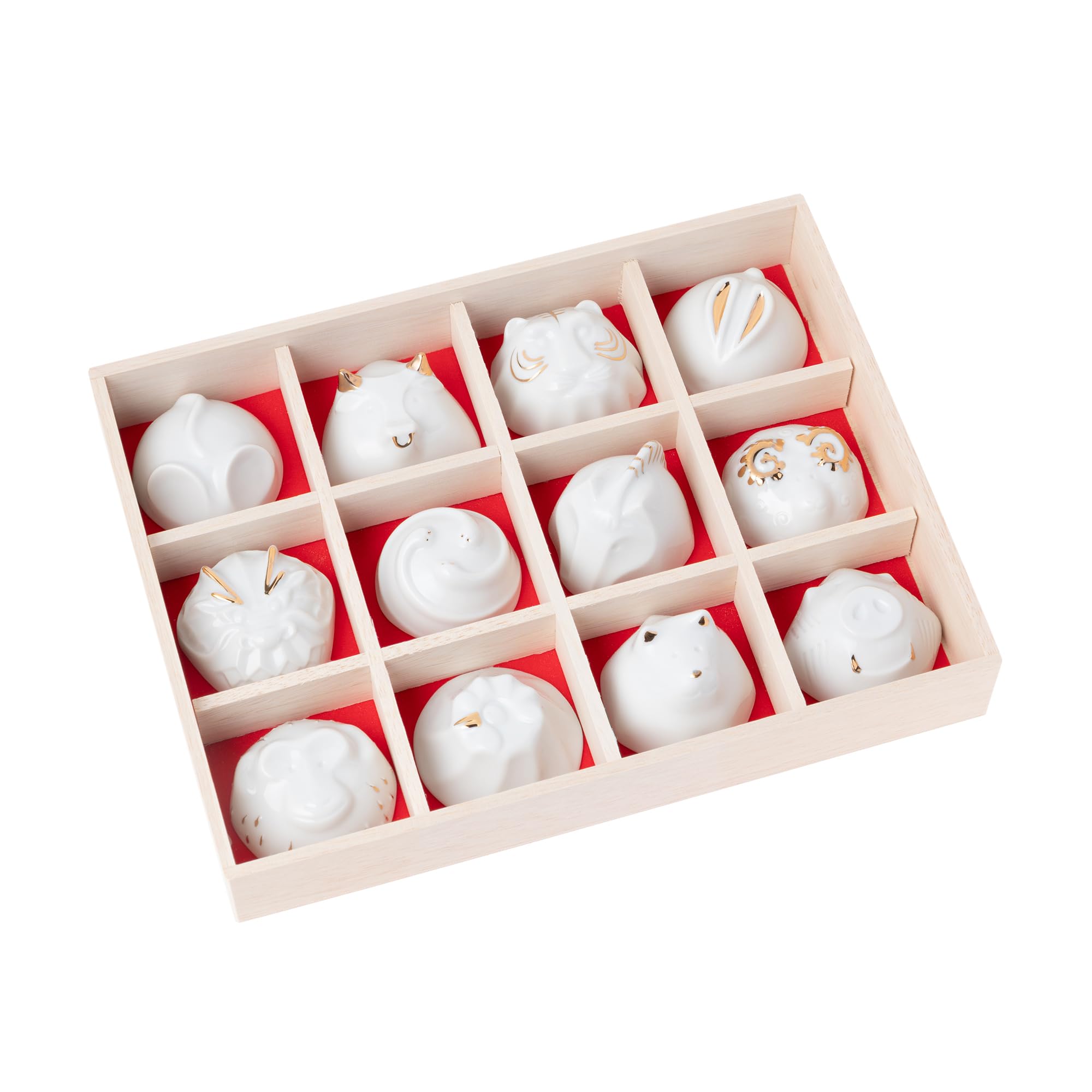 Yama Ryo Yokoi Porcelain Zodiac Cup LUCKY12 Set of 12 Zodiac Signs