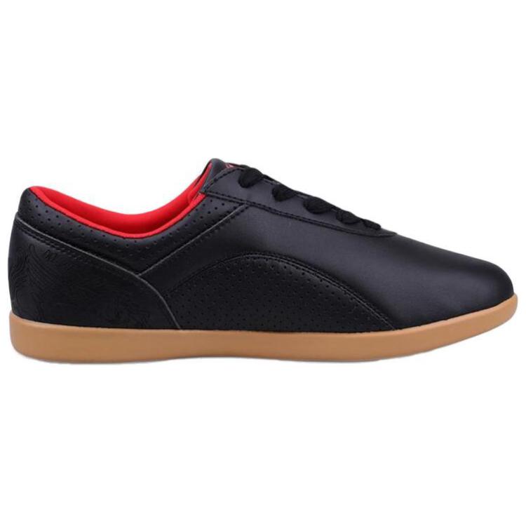 New LiNing Tai Chi Durable Breathable Low-Top Training Shoes Unisex Black Red ADBL004-3