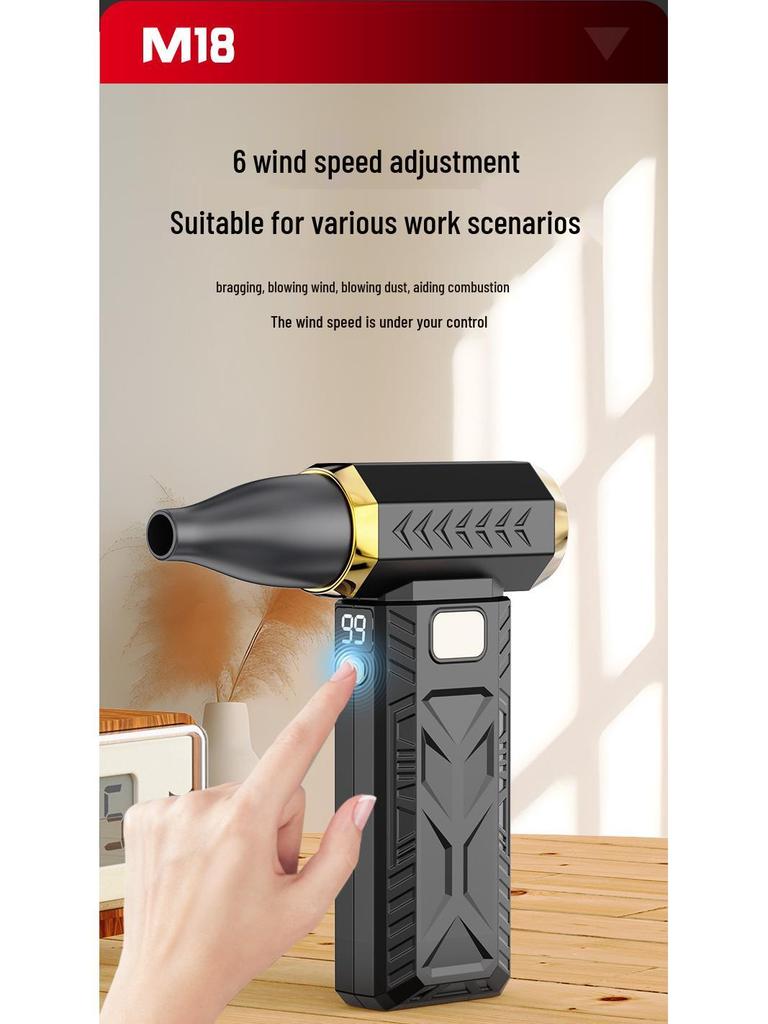 Portable High-Speed Handheld Fan & Hair Dryer for Outdoor Camping and Dust Removal