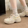 ins shoes women's fashion outdoor casual hiking shoes mesh lace-up retro platform sneakers