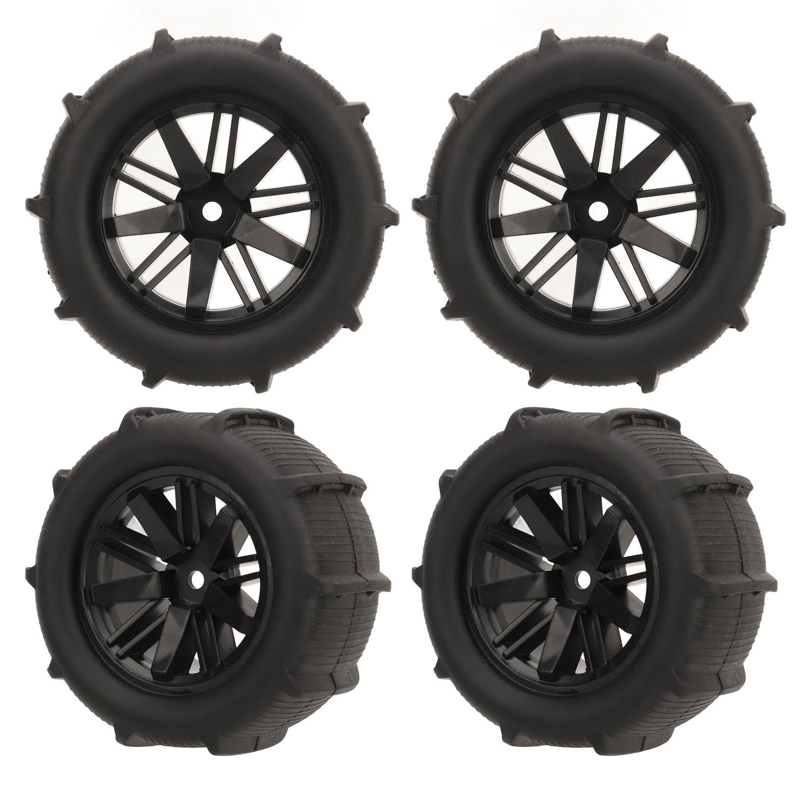 

4PCS RC Tire Wheel Plastic Hub Rubber Black Strong Grip Pattern Shock Absorb RC Car Part for WLTOYS 144001 1 14 1 16 1
