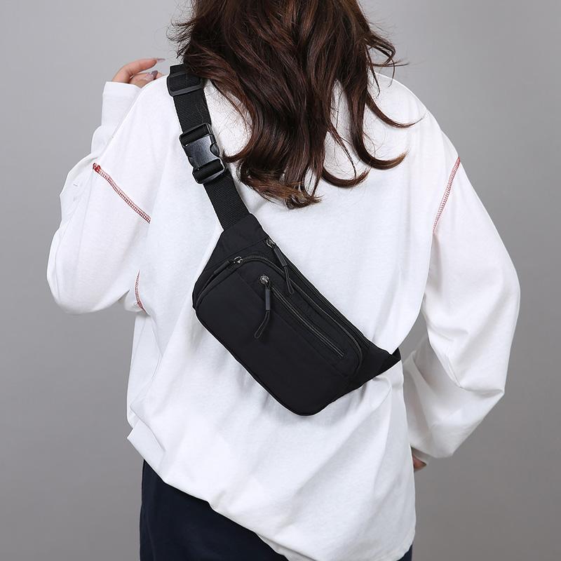 Multifunctional Mobile Phone Waist Bag Lightweight Chest Bag Solid Color Outdoor Commuter Crossbody Shoulder Bag