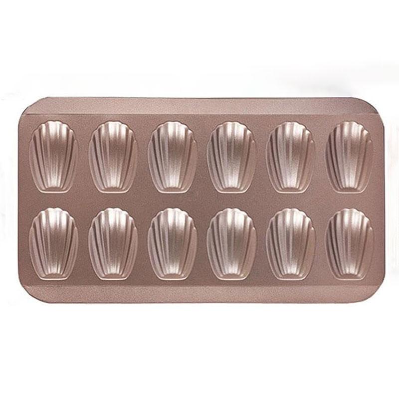 1PC 12 Shell Shape Baking Madeleine Pans Heavy Duty Cake Mold Nonstick Cookie Cake Pan for Oven