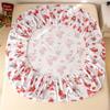 3 Pieces Festive Christmas Bed Sheet Set with White Background and Elderly Santa Hats - Includes Pillow Cases - Machine Washable
