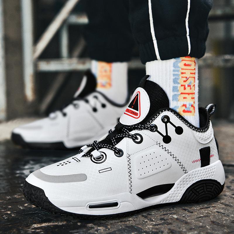 Basketball shoes are hot in the city, sports running shoes, raw marshmallows, colorful low-top sneakers, friction sound