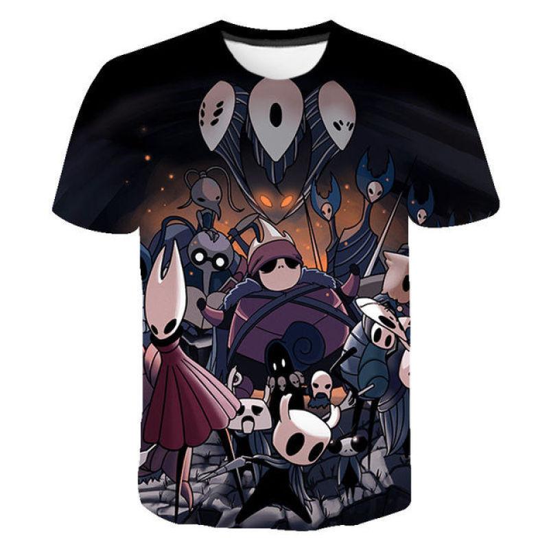 Sommer Casual Kurzarm T-shirt Hohl Ritter 3D Gedruckt Frauen Kinder Mode Streetwear Junge Mädchen Kinder Coole Tops