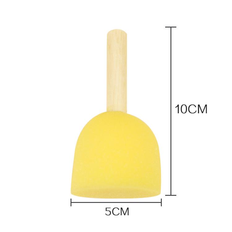 Wooden Handle Sponge Paintbrush Set for Kids - Finger Stamps & Multiple Specifications