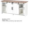 TV Stand with 2 Doors Industrial Solid Wooden Retro Living Room Hallway TV Cabinet Console Table Home Improvement