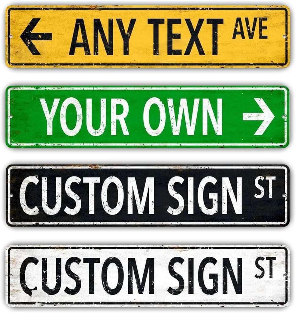 Metal Sign Vintage Street Plate Custom Wall Decor Home Garden Bar Garage