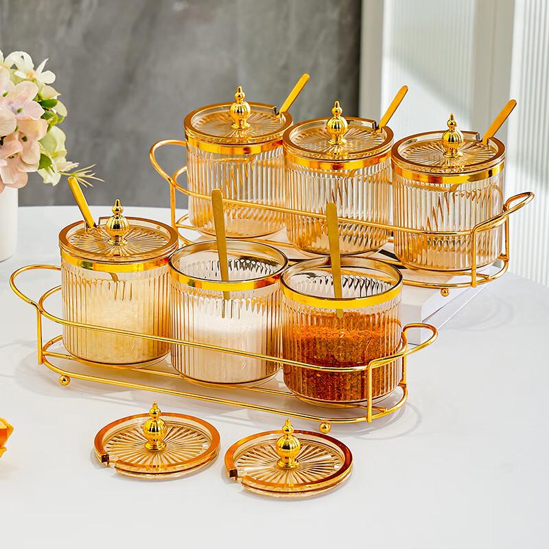 Wild Pigeon Elegant 3-Grid Spice Jar Set