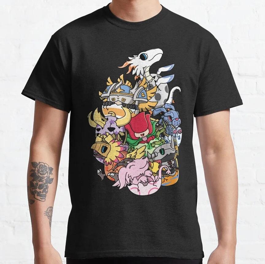 

2026 New Fashion Digimon Gabumon Evolution Cotton Parent-child Short Sleeved T-shirt Men and Women s Printed Pattern T-shirt... 5XL