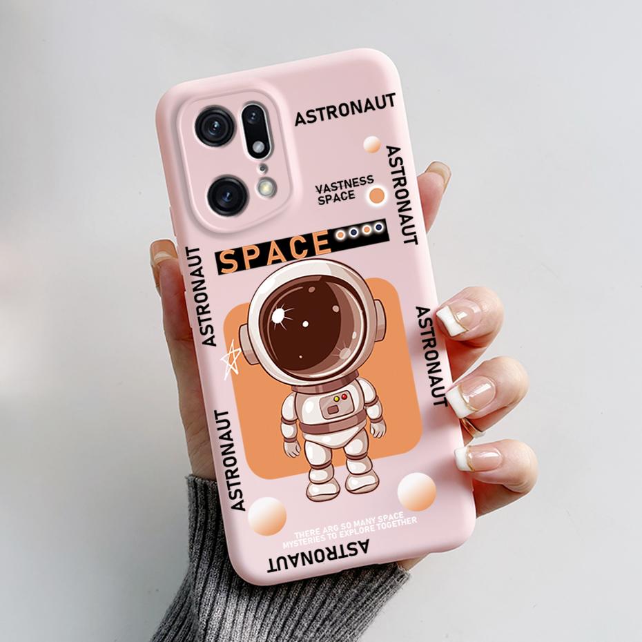 For Oppo Find X5 Pro Lite Phone Case Cute Astronaut Soft Slim TPU Silicone Back Cover For Oppo Find X 5 X5Pro X5Lite Bumper Capa