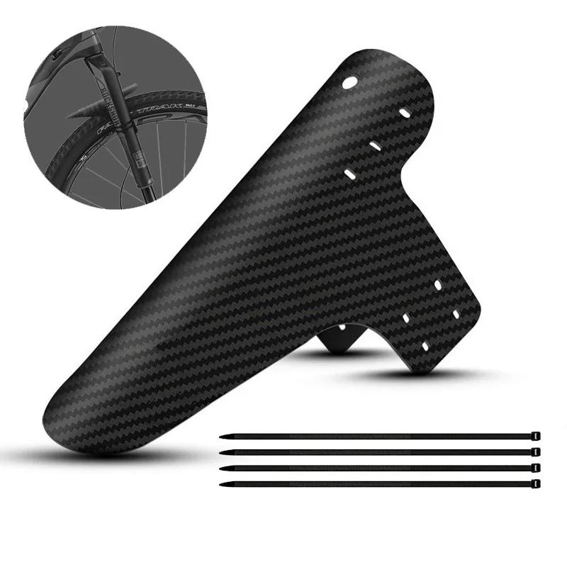 1~10pcs Bicycle Fender Mountain Carbon Pattern Bike Mud Guard For Front Rear Wheel Mudguard Ultralight Cycling MTB Fender