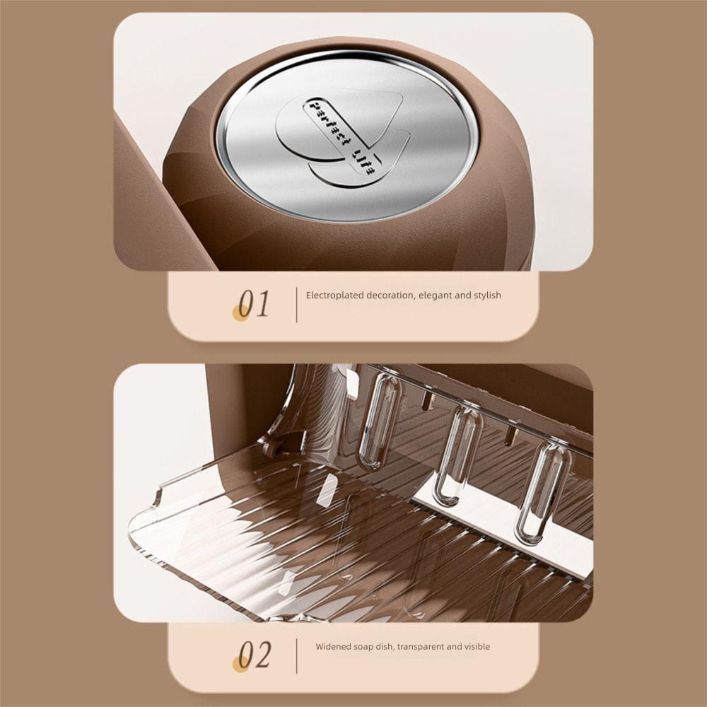 1/2 Grids Suction Cup Soap Holder Wall Mounted Soap Container Drain Soap Box  Universal