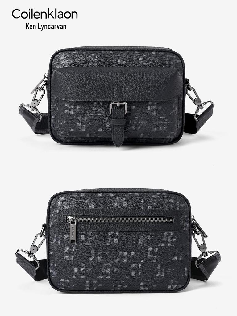 French Brand Men's Soft Cowhide Crossbody & Clutch Phone Bag