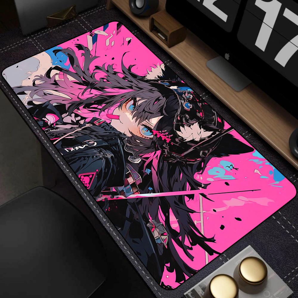 Cute Pretty Anime Girl Large Mouse Pad 400x900mm Xxl Gamer Mouse Mat Office Table Mat Kawaii Cartoon Desk Pad Gaming Accessories