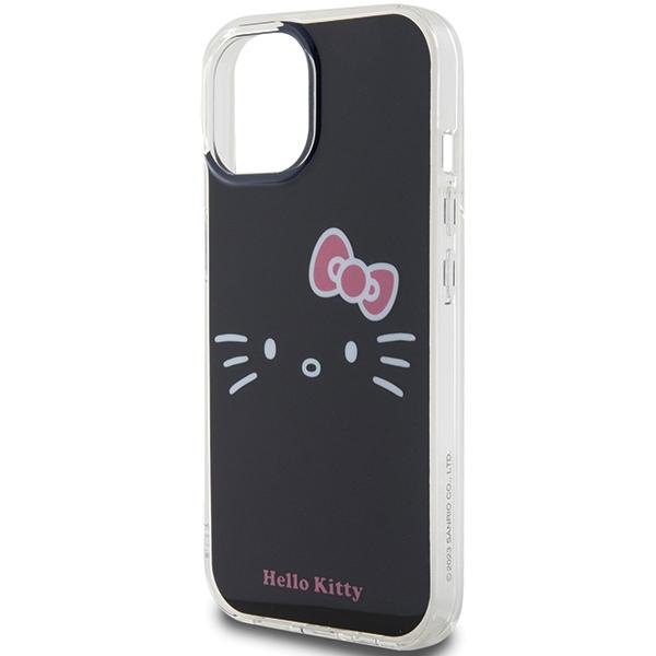 Etui Do iPhone 15 Hello Kitty Hardcase IML Kitty Face Czarny