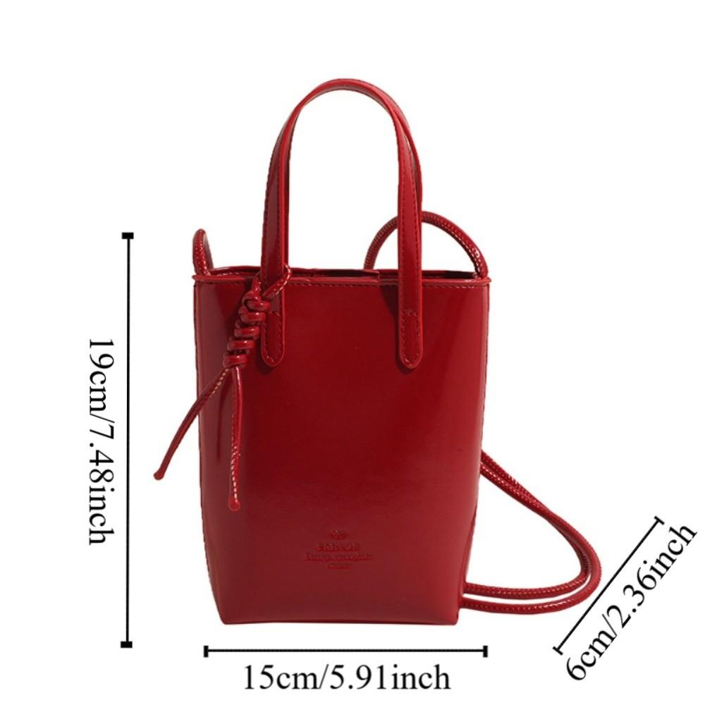 Casual Square Shoulder Bag Pu Leather Mobile Phone Bag Simple Mini Crossbody Bag Male/Female