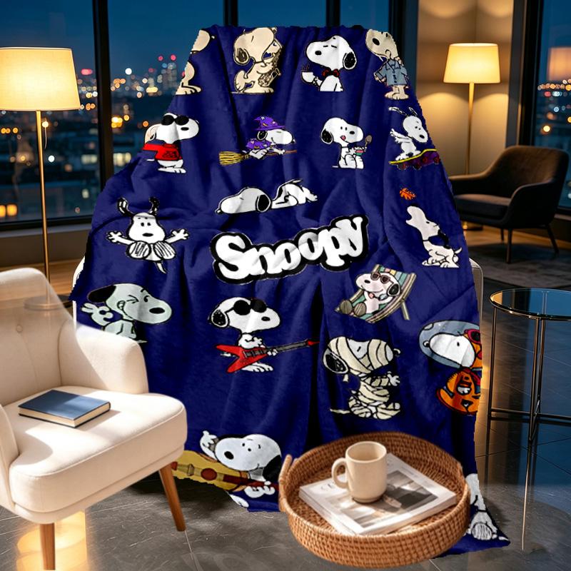Snoopy Print Blanket - Soft & Comfortable, for Bedroom, Travel, Sofa, Home Decoration - Birthday Christmas Gift for Friend