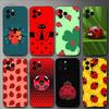 Insect Seven-star Ladybug   Phone Case For iPhone 16,15,14,13,12,11,XS,XR,X,8,7,Pro,Max,Plus,mini Silicone Black Cover