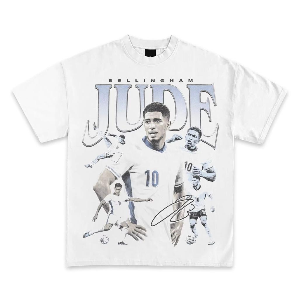 2026 New Jude Bellingham England Football Fan Graphic‑Print Unisex Short‑Sleeve T‑Shirt, Summer Street‑Style Casual Top