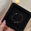 18K Gold Plated Sterling Silver Four-Petal Zircon Bracelet - Women's Elegant Luxury Jewelry