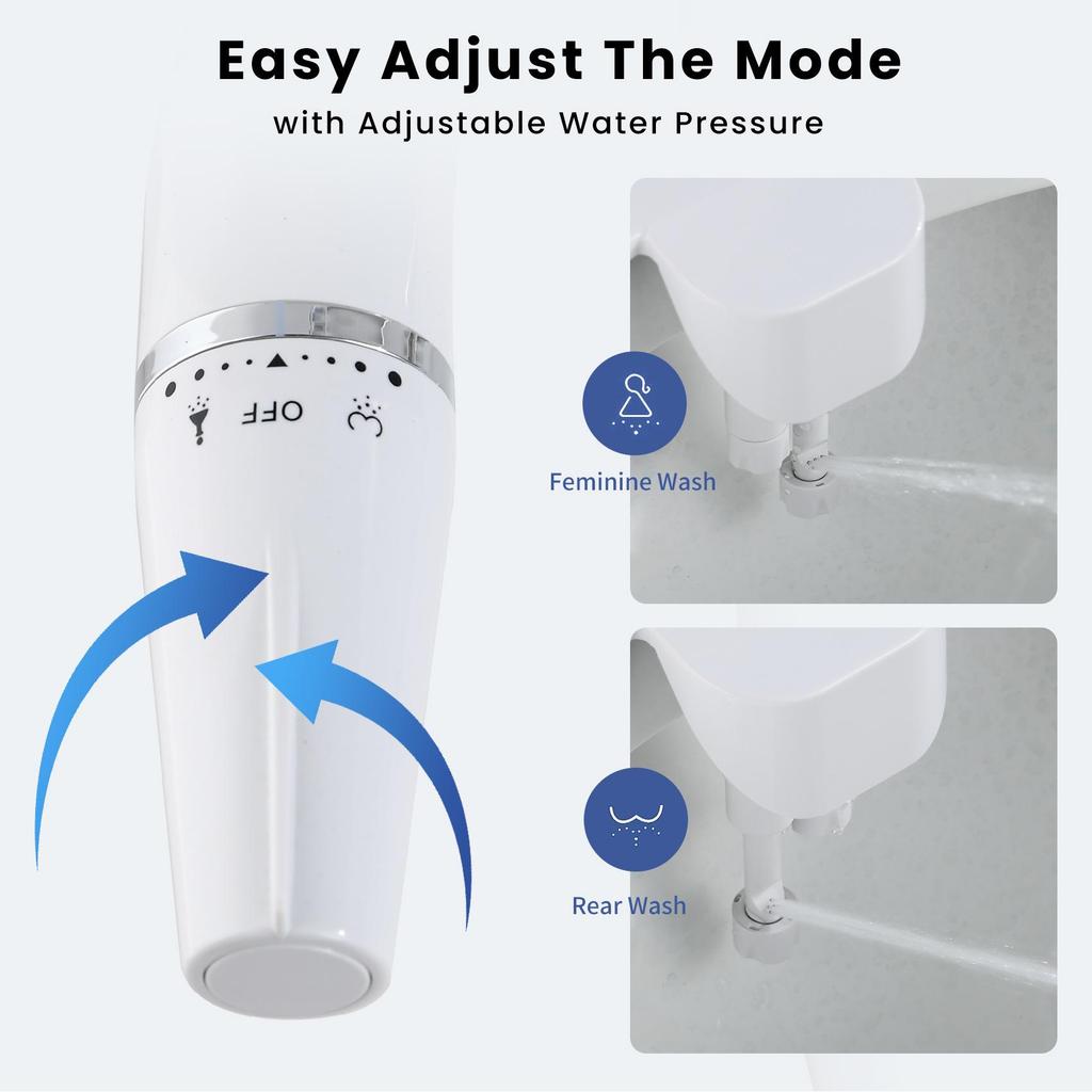 Dual Nozzle Non-Electric Smart Bidet Toilet Seat for Cross-Border Use