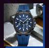 CURREN 8487 Unisex Multifunctional Waterproof Watch with Large Dial and Calendar, Rubber Strap