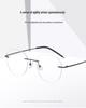 Rimless Women's Slim-Fit Prescription Glasses with Big Frame
