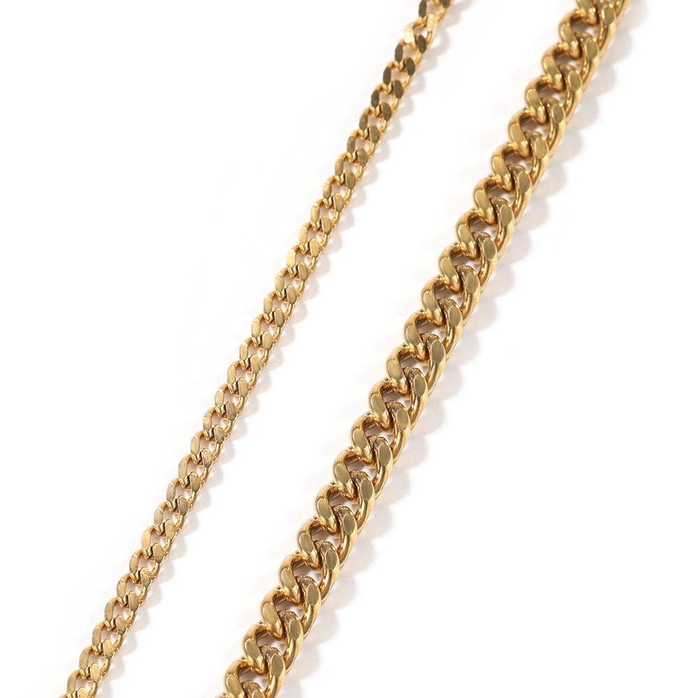 Personalized Hip Hop Necklace Cubanchain Gold Plated Miami Cuban Chain Men's Chain