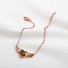Cute Romantic Angel Wings Heart Bracelets for Women Elegant Rose Gold Stainless Steel Link Chain Birthday Party Gift Jewelry