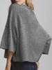 Women's Oversized Cropped Knit Sweater Short Sleeve Crew Neck Lightweight Summer Top