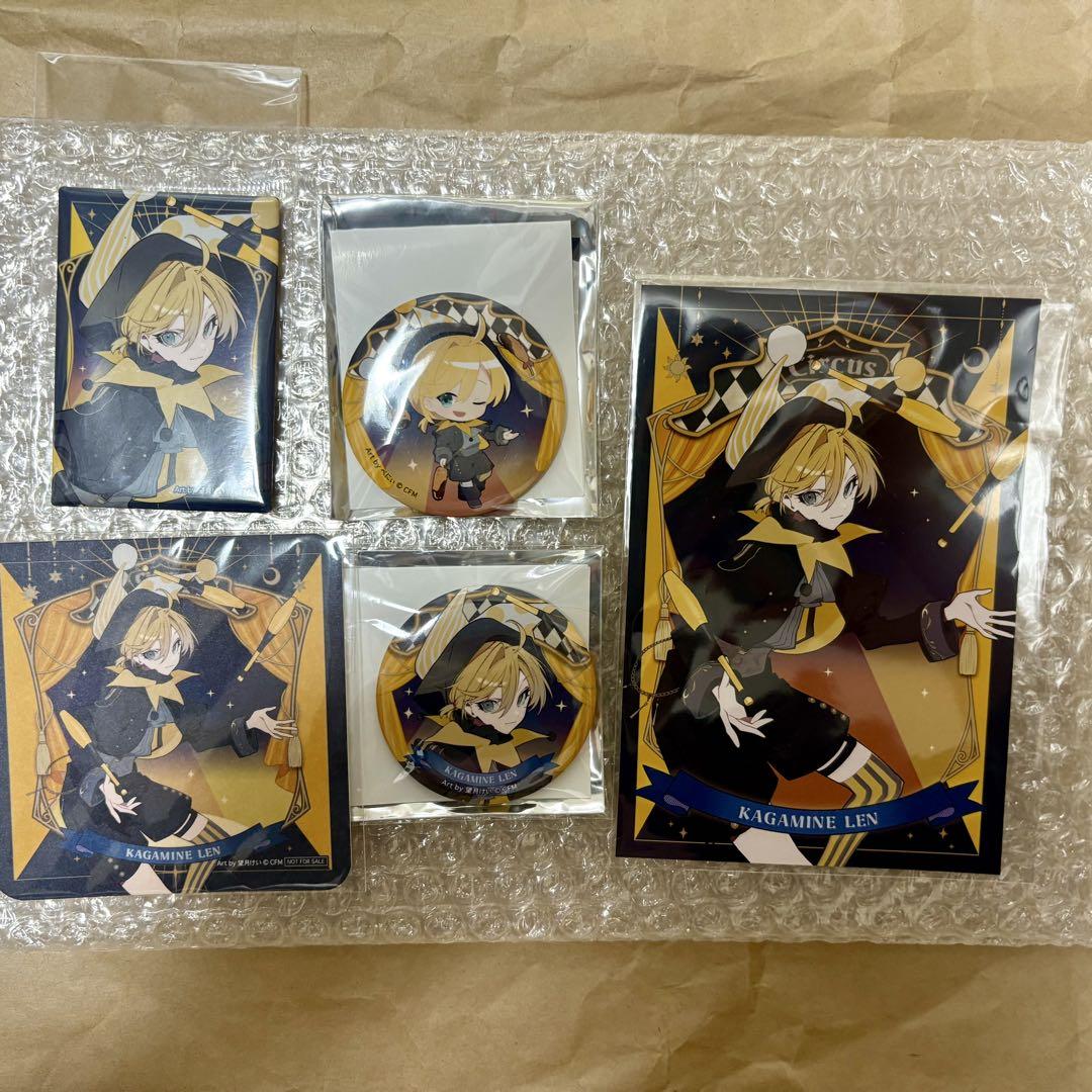 

[USED] Kagamine Len Enjoy Osaka Coaster Bonus Postcard Can Badge Crux Kei Mochizuki