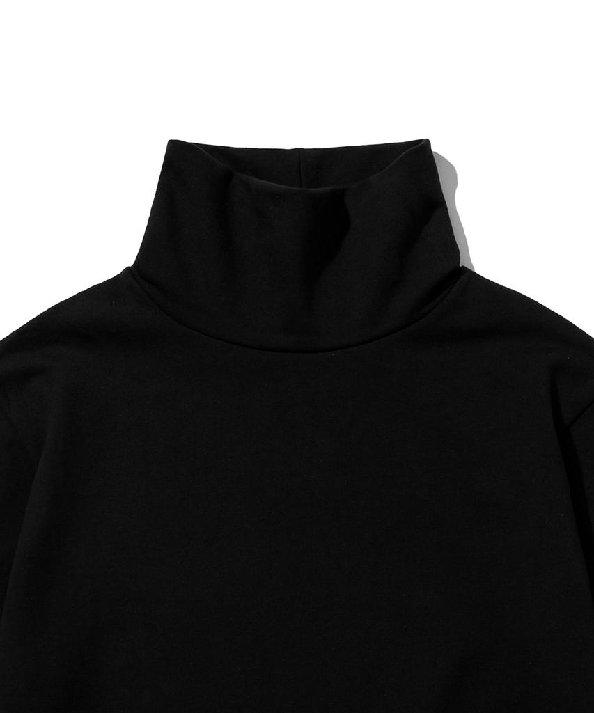 Seinteukeulu Warm-Up Heavy Terry Turtleneck Plain Sweatshirt Whp-869 Black