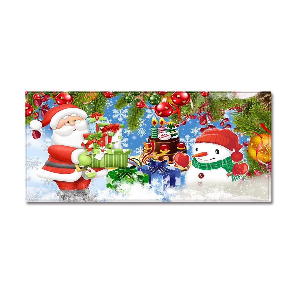 Christmas Household Bathroom Absorbent Non-Slip Mat Living Room Kitchen Sand Carpet Doormat Long Floor Mat