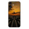 For iPhone 17 Case Airplane Pattern Printing Straight Edge TPU Phone Back Cover