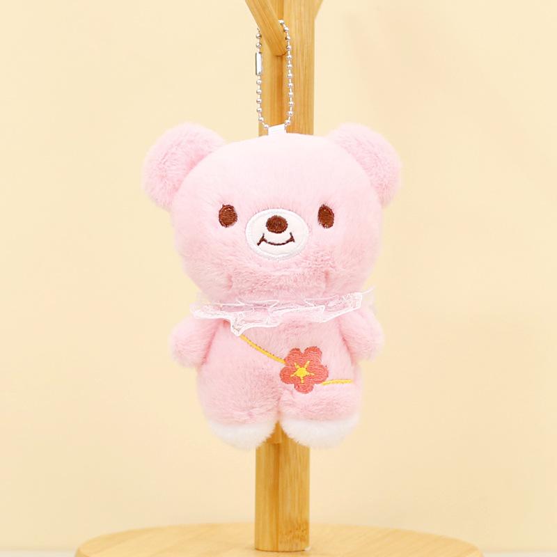 

Cuddly Teddy Bear Keychain Plush Toy Adorable Cartoon Animal Bag Accessory Pink Bear