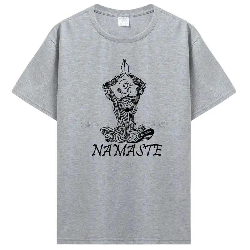 NAMASTE Yoga Frauen Print T Shirt Unisex Kurzarm Baumwolle lose T-Shirt Sommer T-Shirt Tops Harajuku Streetwear