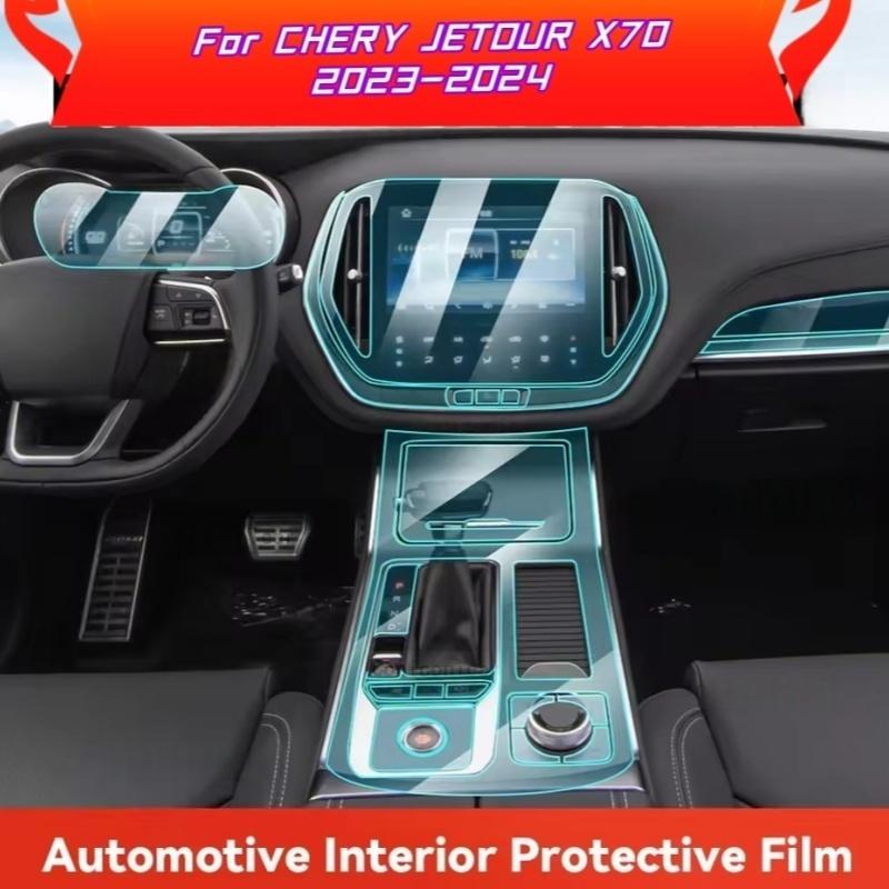 TPU Transparent Protective Film For JETOUR X70 2024 Car Interior Central Control Navigation Panel Accessories Sticker
